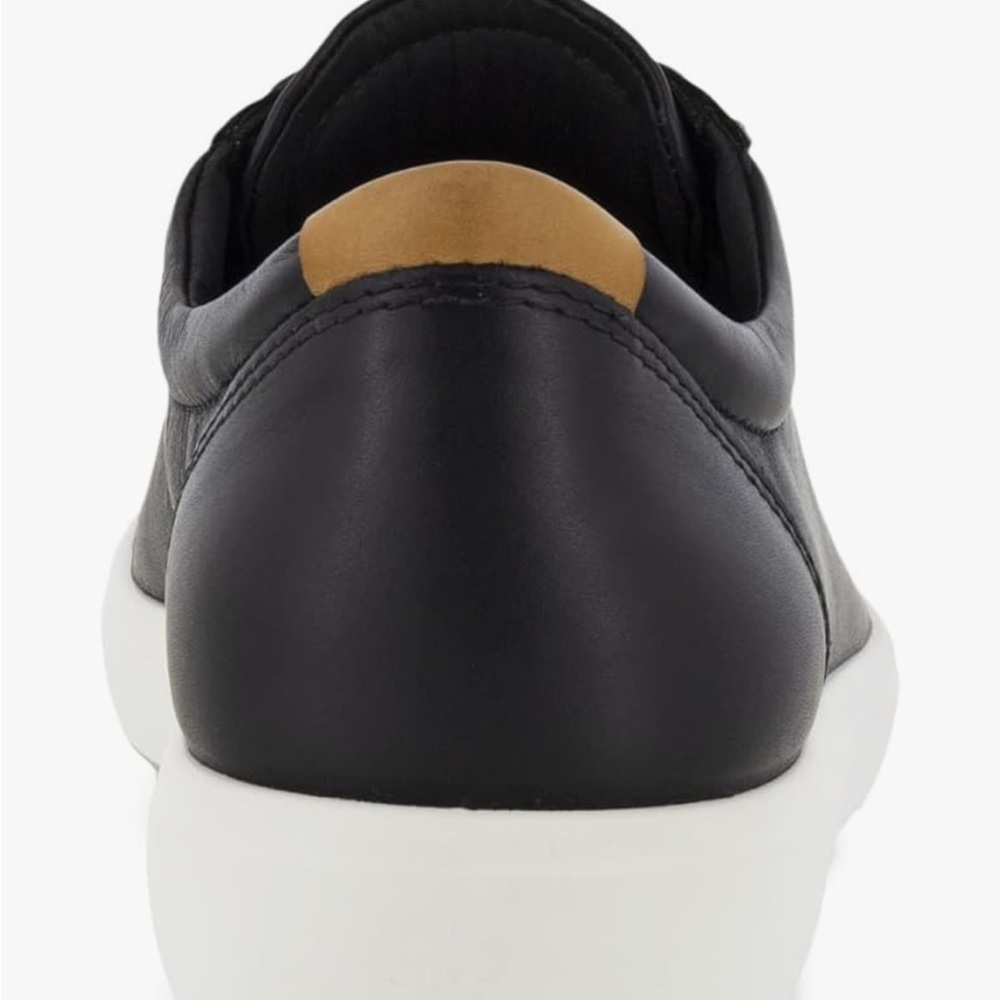 ECCO Soft 7 Black Leather Sneakers - Picture 2 of 8